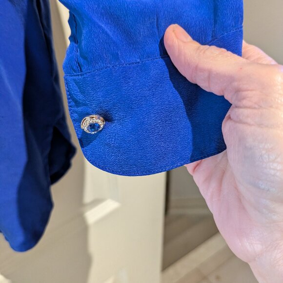 Gorgeous Royal Blue Silk Blouse - Picture 3 of 6